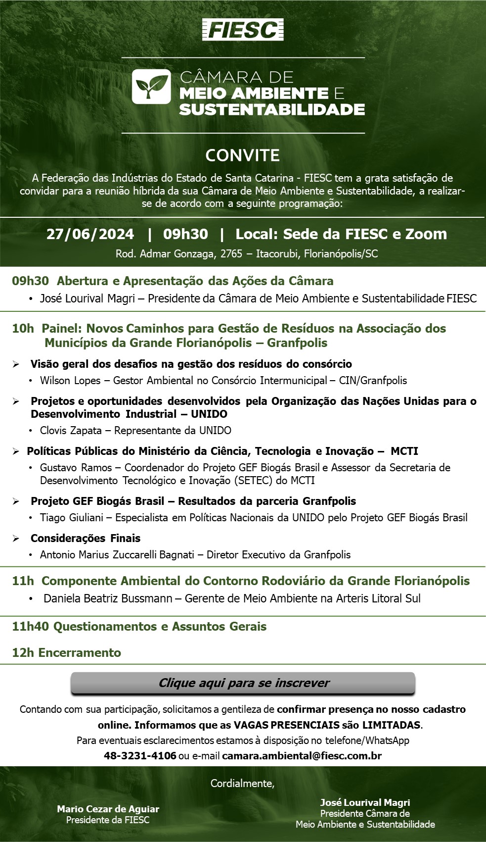 Reunião da Câmara de Meio Ambiente e Sustentabilidade