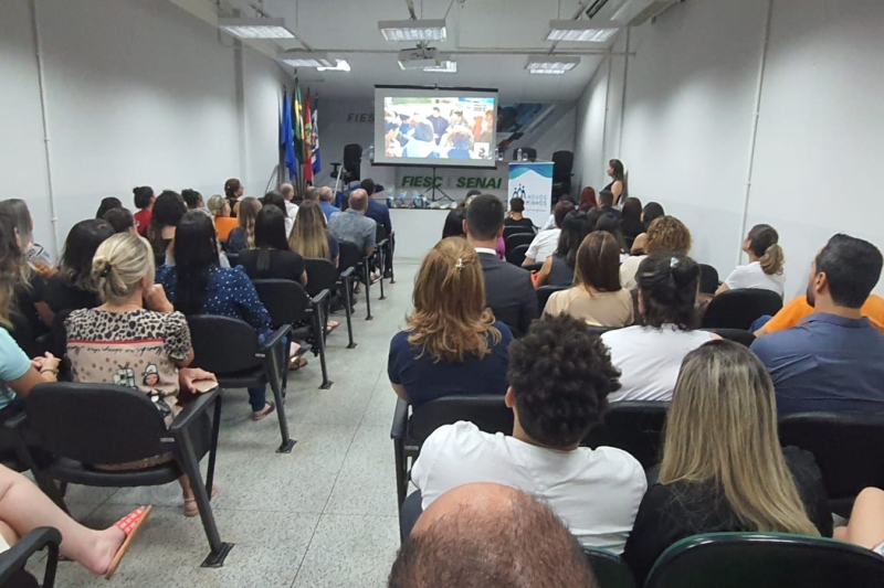 Em Tubarão, a cerimônia de certificação foi realizada no SENAI. Foto: Patricia Lauriano 