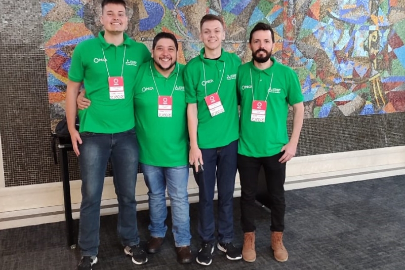 Equipe do SENAI de Timbó envolvida no projeto. Foto: Divulgação/SENAI