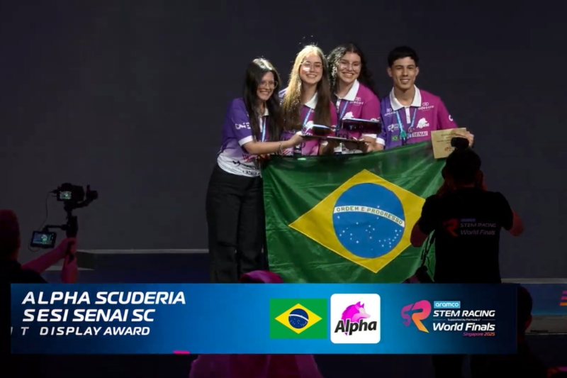 Escola SESI é premiada em mundial de robótica inspirado na Fórmula 1